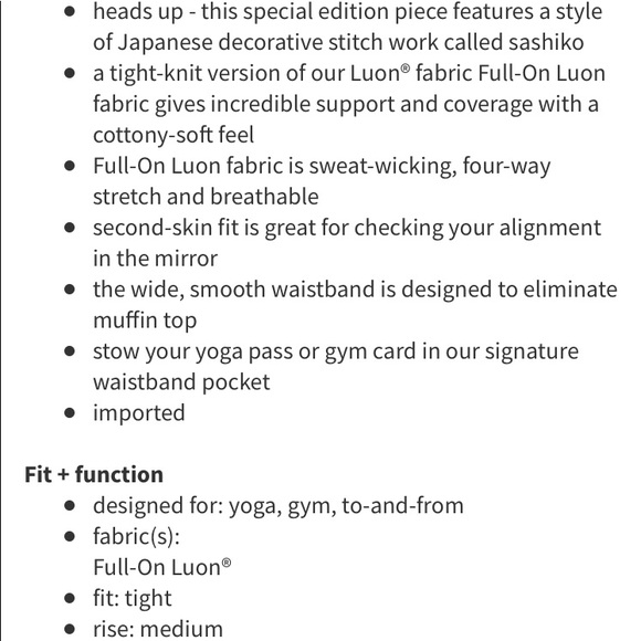 Lululemon Wunder Under Sashiko patchwork tight 6 - Picture 8 of 8